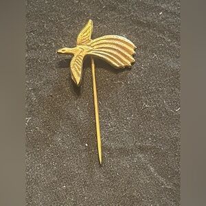 Vintage Gold Tone Bird of Paradise Stick Pin Lapel Pin AJ Parkes